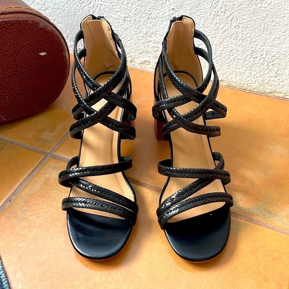 NWT Market And Spruce Women’s Paloma Leather Strappy Boho Sandals size 8.5‎ - Picture 1 of 10
